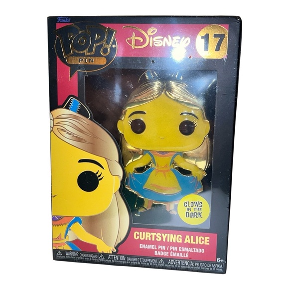 Funko Disney Pop! Pin - Curtsying Alice in Blue and Yellow - Picture 2 of 5